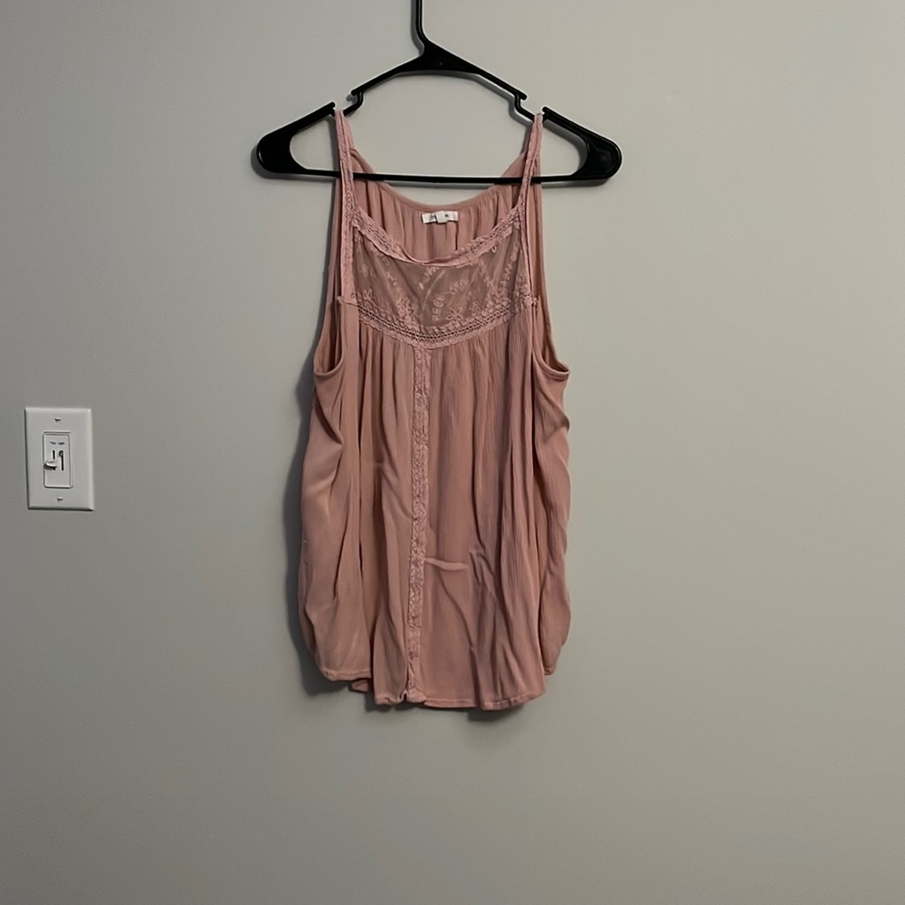 Pink cami with lacy top size XXL worn only once